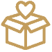 Gold Package Icon with Loce Heart On Top